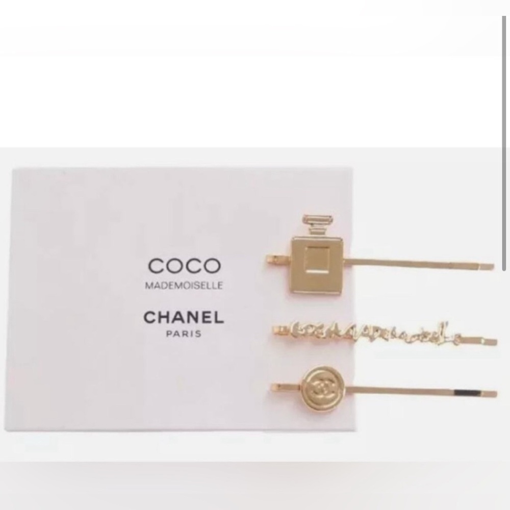 CHANEL Hairpin / Hair Accessory Coco Mademoiselle Limited Edition Gold Set - Picture 3 of 6